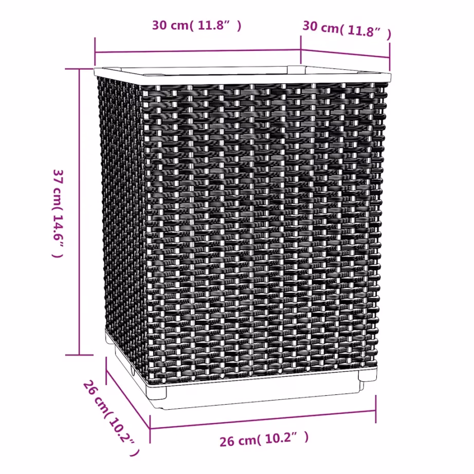 Polüpropüleenist taimekastid, 2 tk, sinine-hall, 30 x 30 x 37 cm – 8