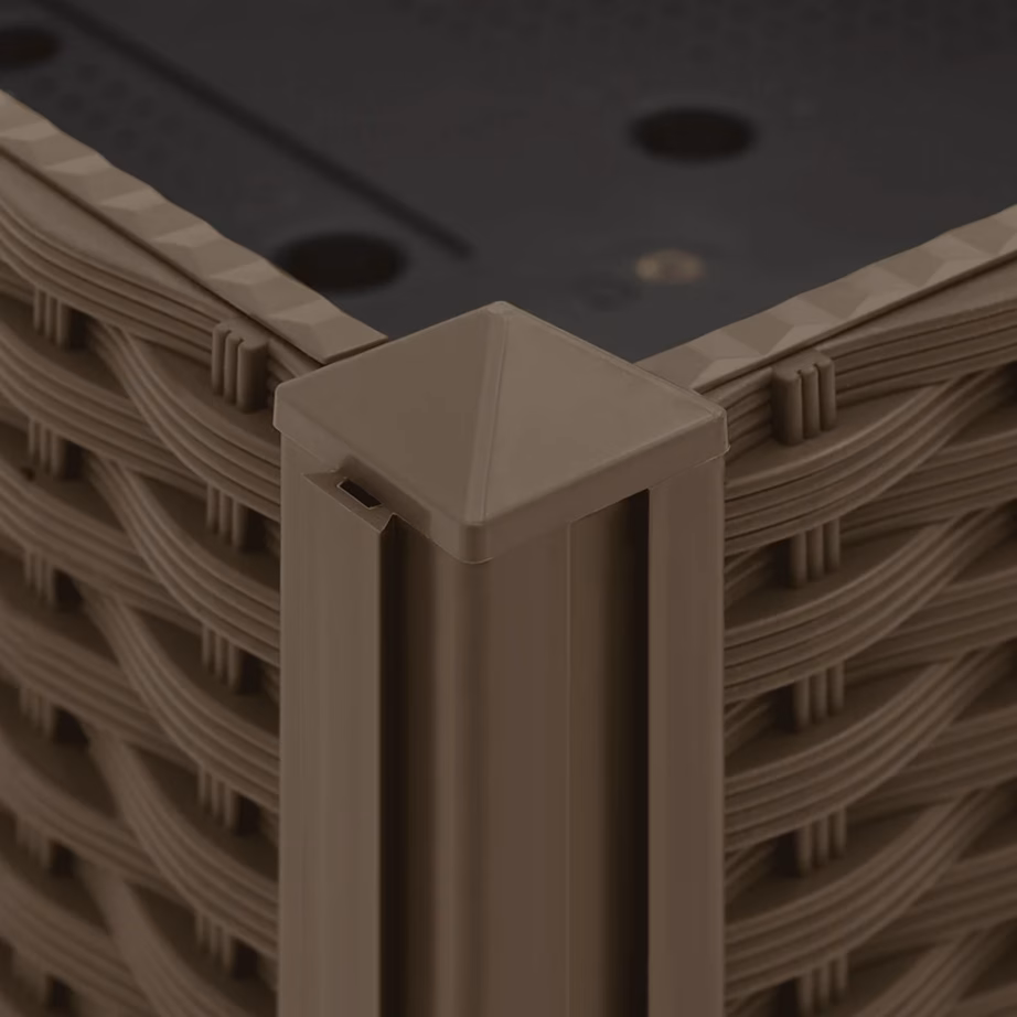 Pruun polüpropüleenist taimelava, 80 x 80 x 38 cm – 6