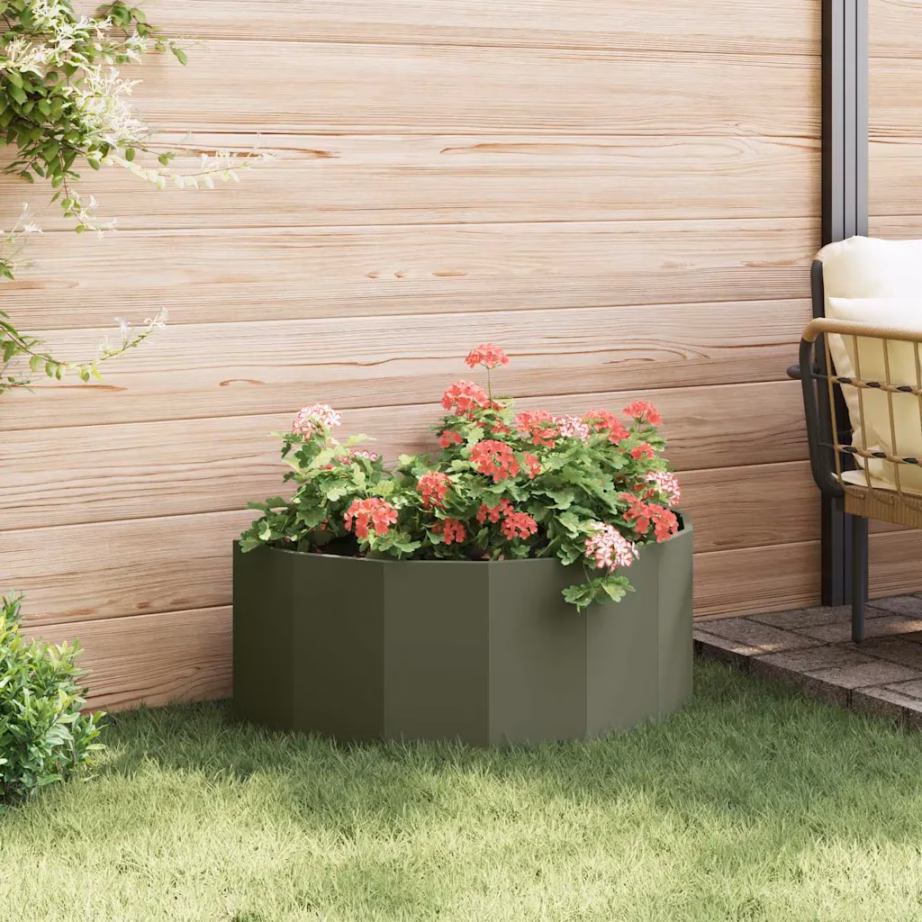 Poole ringi terasest taimekast, oliivroheline, 90 x 45 x 35 cm – 4