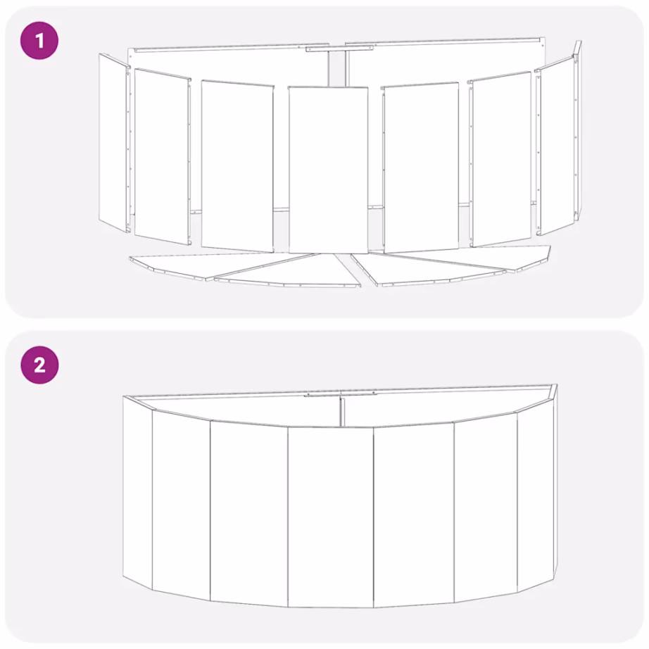 Poolringikujuline roostetooni terasest taimekast, 120 x 60 x 50 cm – 12