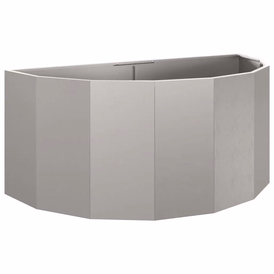 Poolringikujuline roostetooni terasest taimekast, 120 x 60 x 50 cm – 5