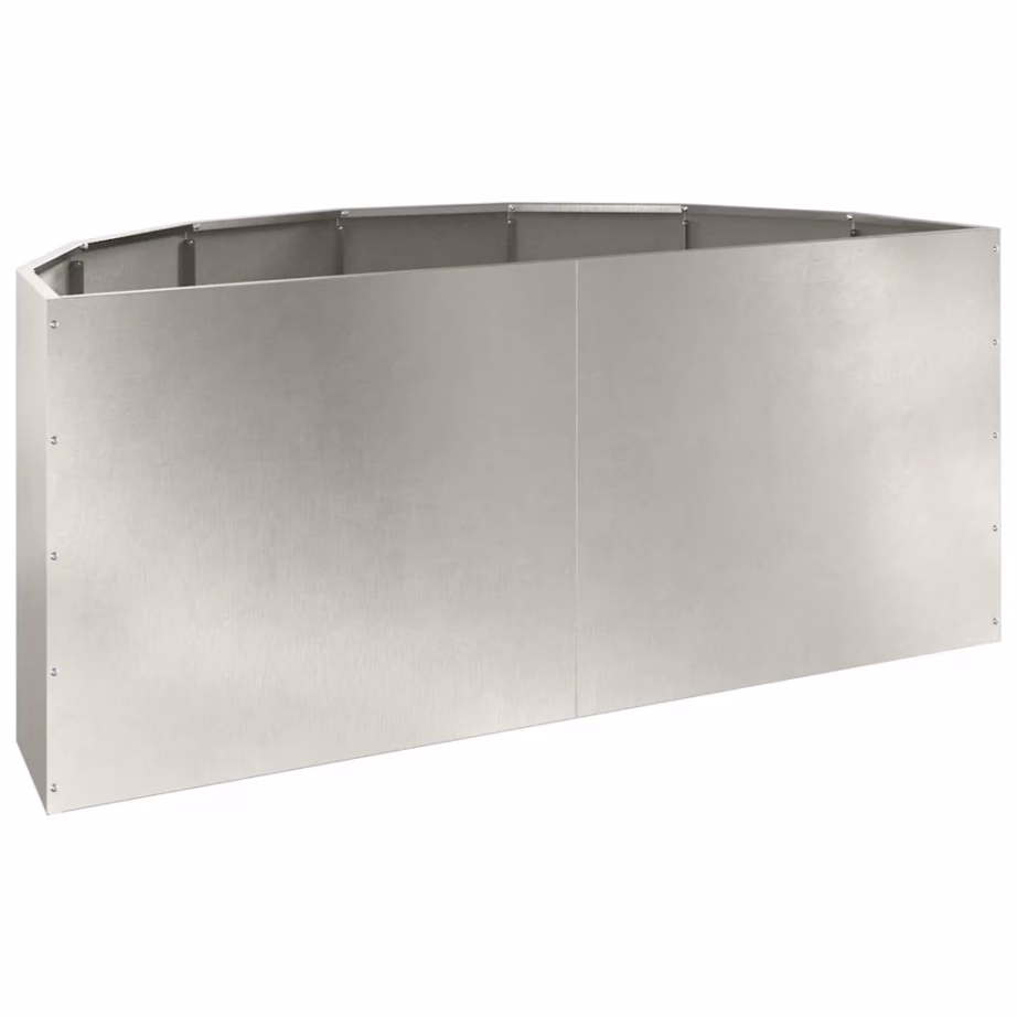 Poolringikujuline taimekast, roostevaba teras, hõbedane, 120 x 60 x 50 cm – 7