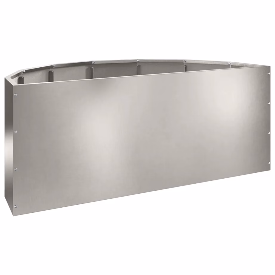 Poolringikujuline roostevabast terasest taimekast, hõbedane, 90 x 45 x 35 cm – 7