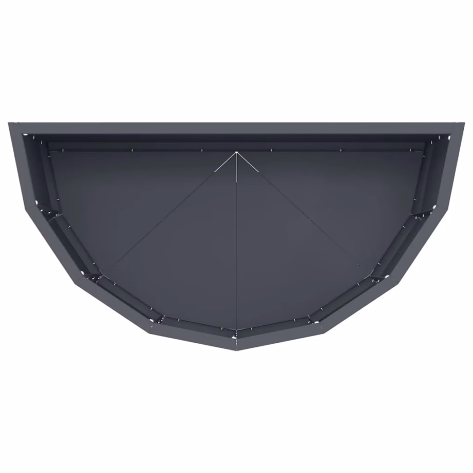 Poolringikujuline terasest taimekast, antratsiit, 60 x 30 x 35 cm – 8