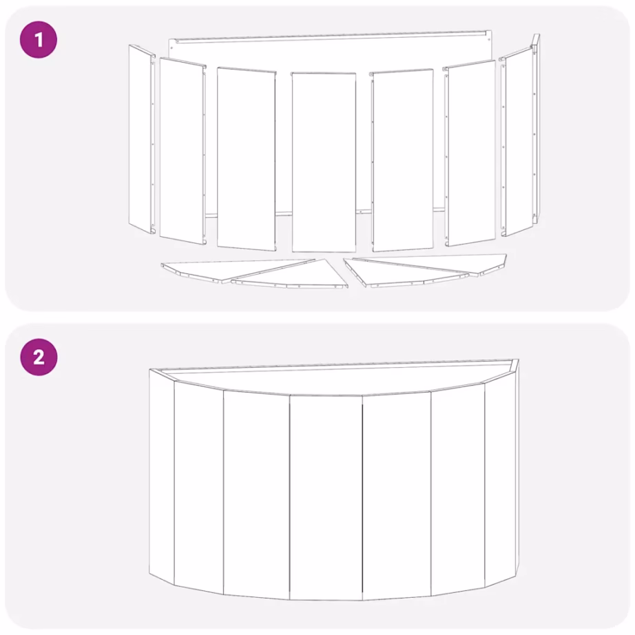 Poolringikujuline terasest taimekast, antratsiit, 90 x 45 x 50 cm – 10