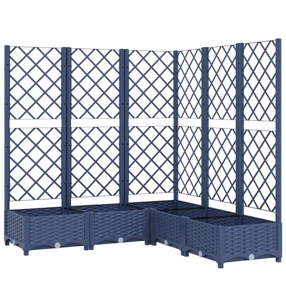 Võrega taimekast ronitaimedele, sinine hall PP, 120 x 120 x 121,5 cm – 2