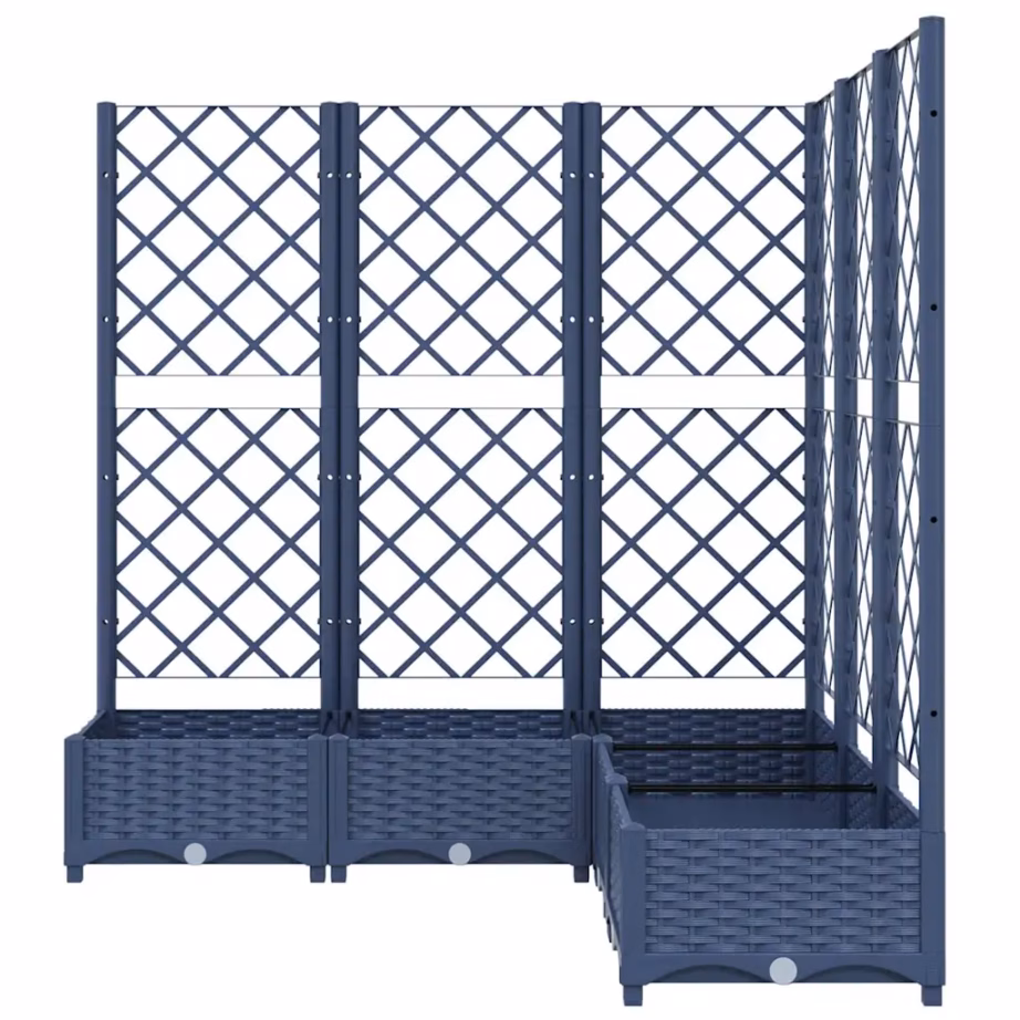 Võrega taimekast ronitaimedele, sinine hall PP, 120 x 120 x 121,5 cm – 4