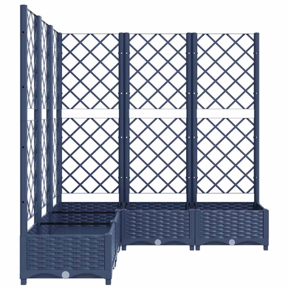 Võrega taimekast ronitaimedele, sinine hall PP, 120 x 120 x 121,5 cm – 5