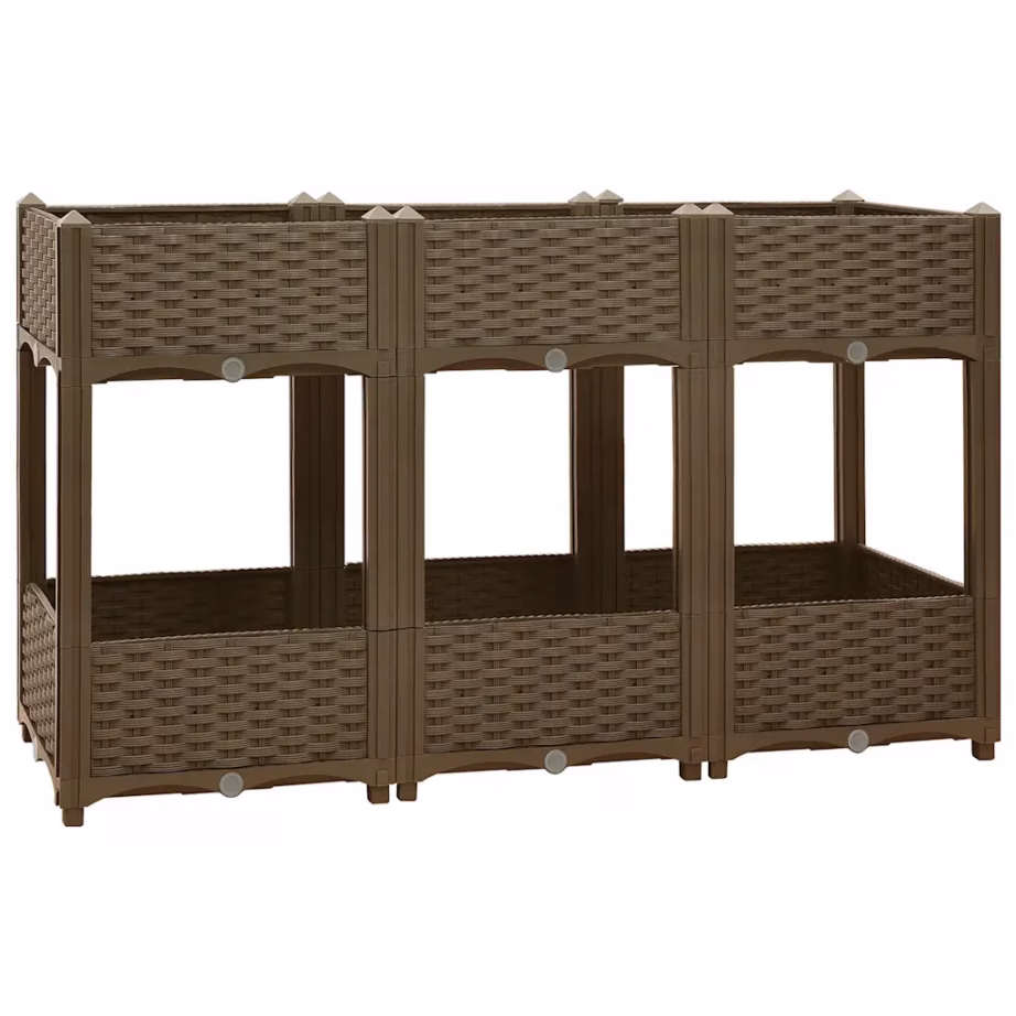 2 riiuliga taimekast, pruun polüpropüleen, 120 x 40 x 71 cm – 2