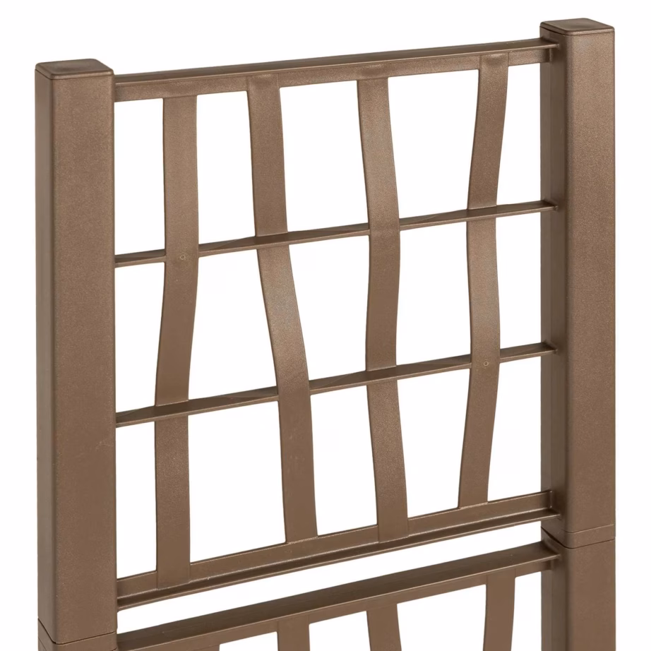 Pruun aiapott trellisega, polüpropüleen, 36 x 36 x 140 cm, 38 L – 7