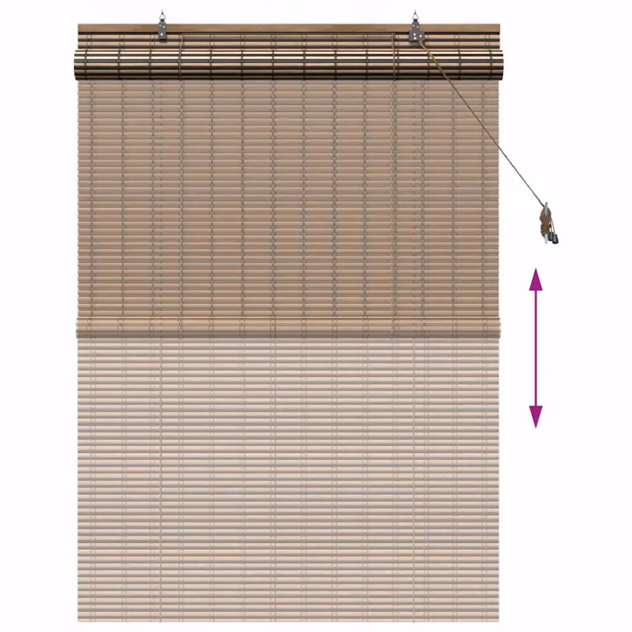 Bambusest rulookardin, pruun, 100 x 160 cm – 13