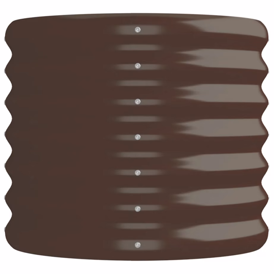 Galvaniseeritud terasest ovaalne aia taimelava, pruun, 152 x 40 x 36 cm – 4