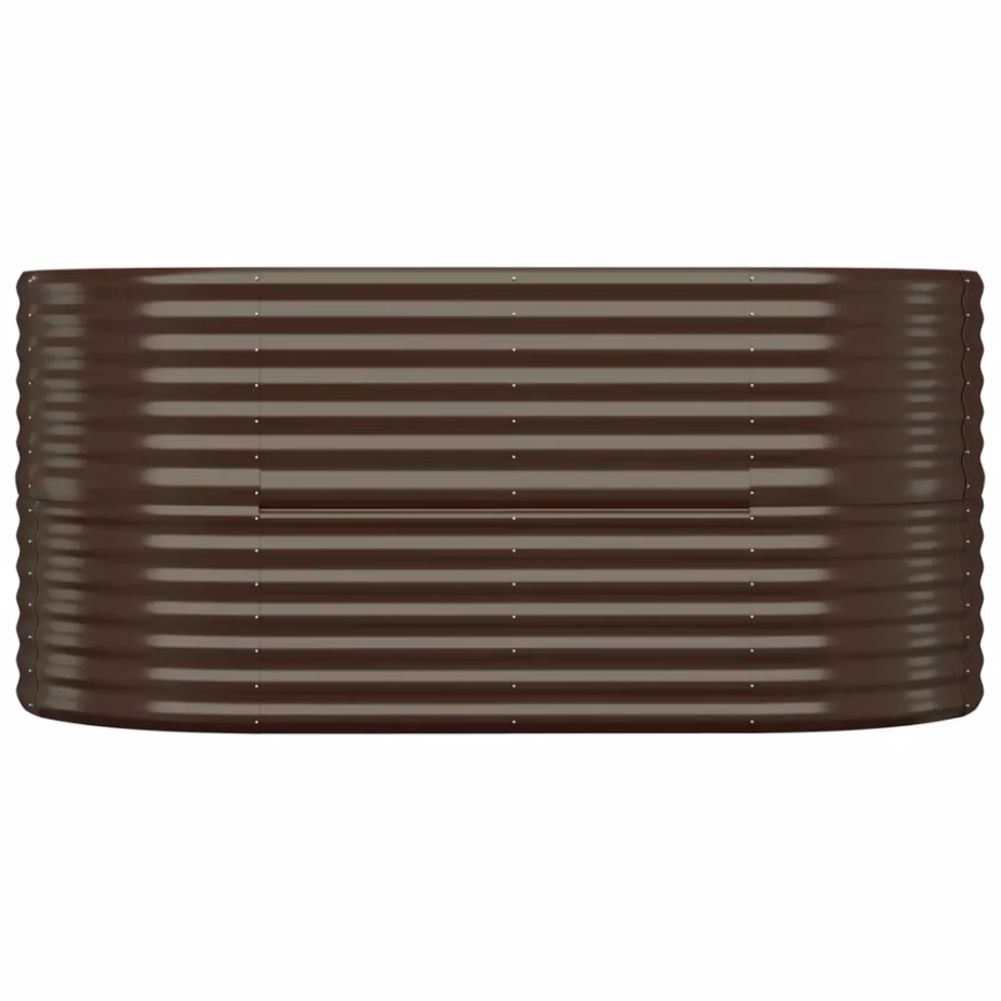 Pruun ovaalne galvaniseeritud terasest aia taimelava, 152 x 80 x 68 cm – 3