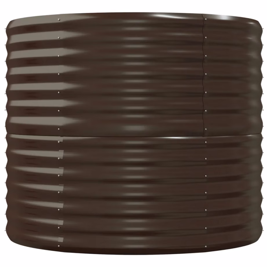 Pruun ovaalne galvaniseeritud terasest aia taimelava, 152 x 80 x 68 cm – 4