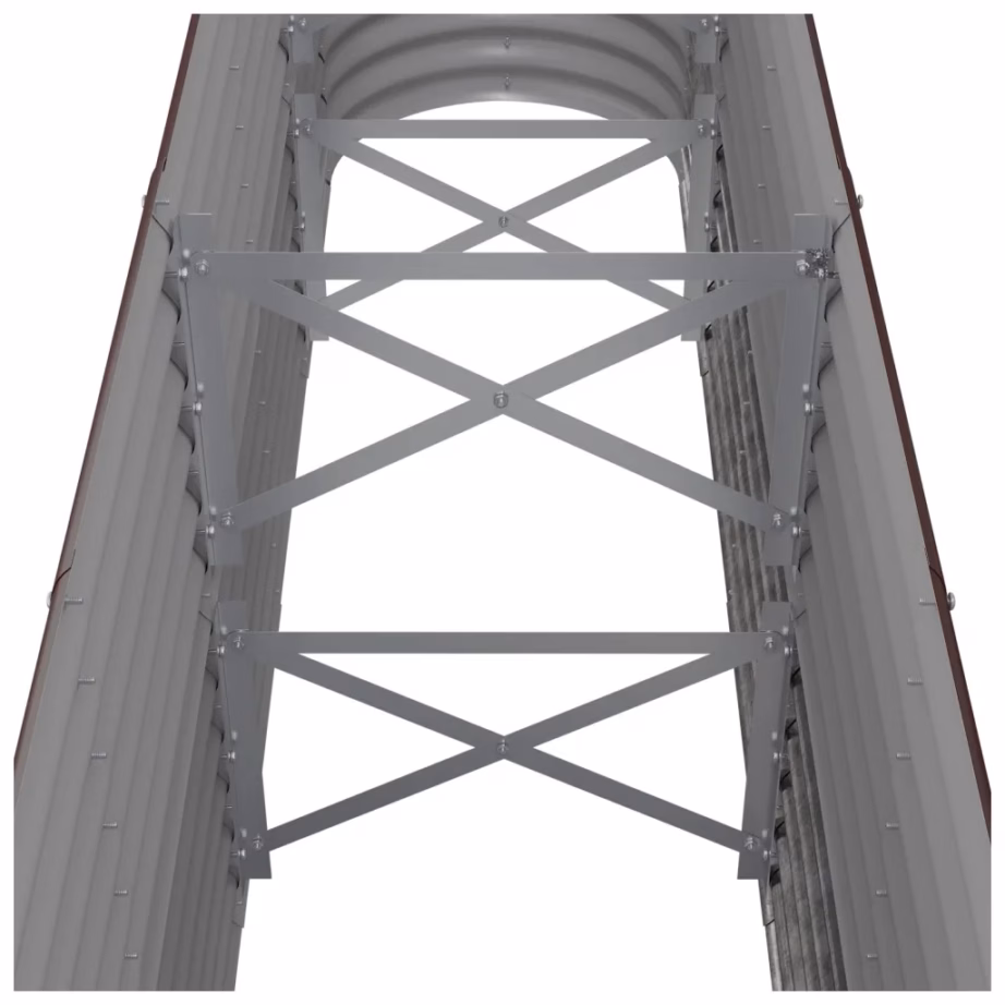 Aia taimelava, ovaalne, pruun galvaniseeritud teras, 260 x 40 x 68 cm – 5