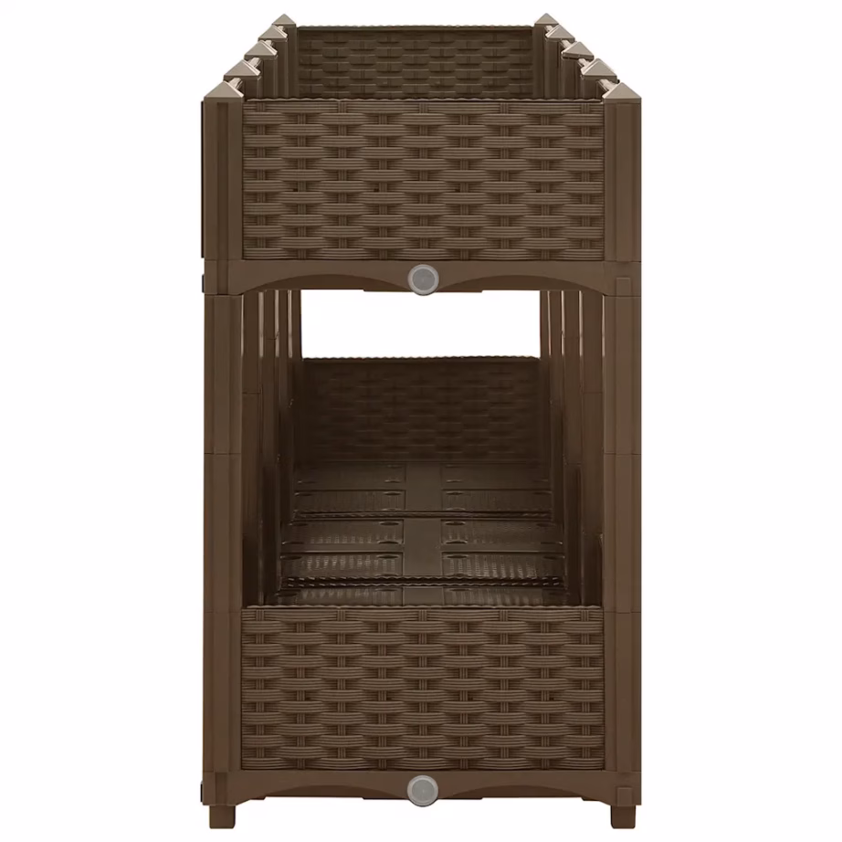 Kahe tasandiga taimekast, pruun polüpropüleen, 160 x 40 x 71 cm – 4