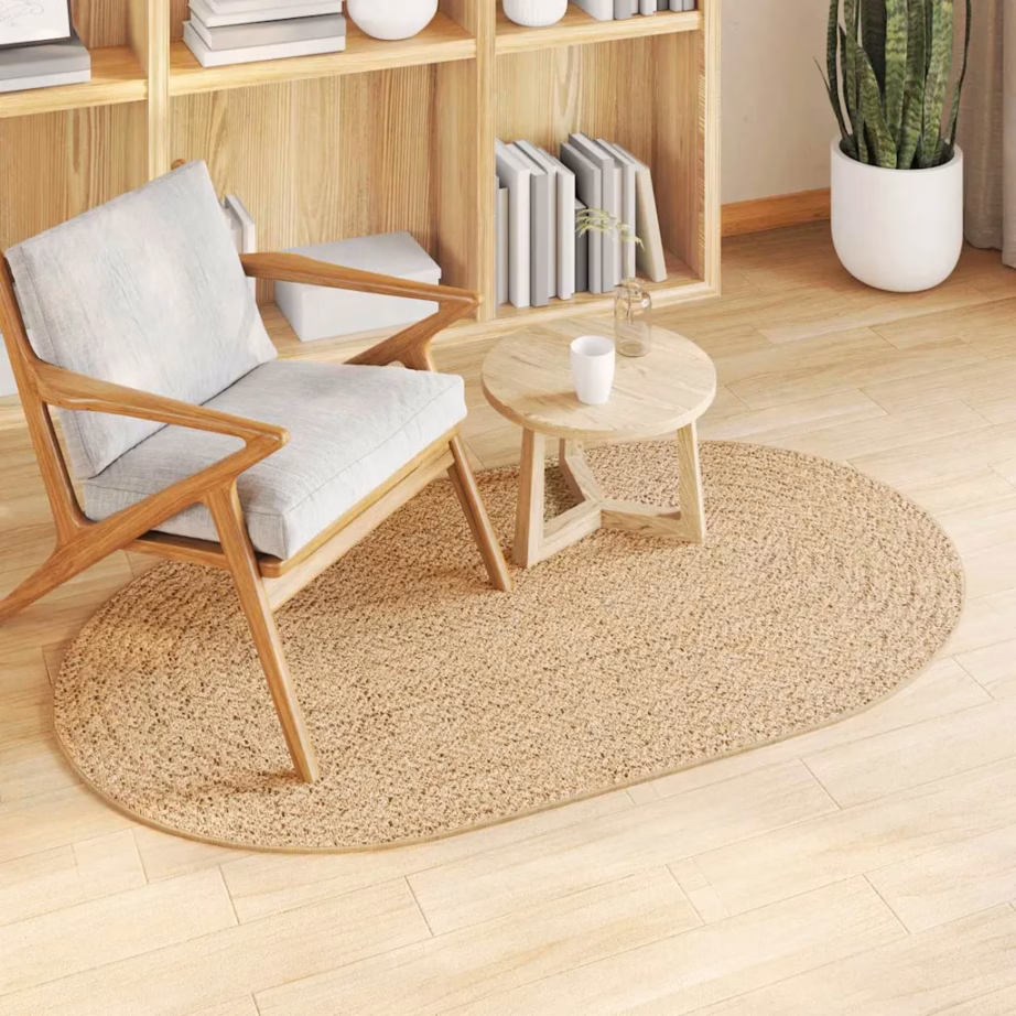 Pruun ovaalne välivaip Zizur, polüpropüleen, 150 x 80 cm – 3