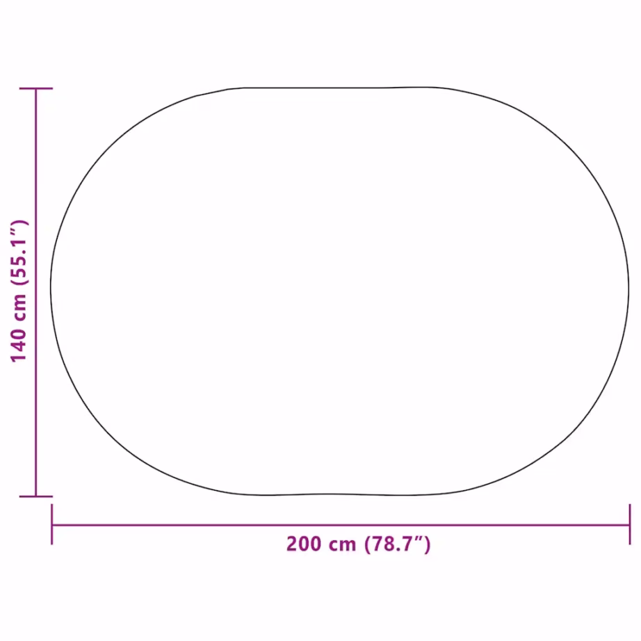 Pruun ovaalne välivaip Zizur, polüpropüleen, 200 x 140 cm – 10