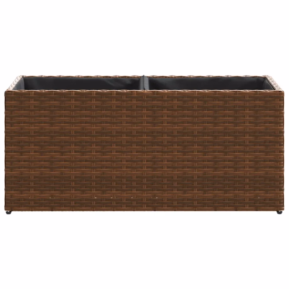 Pruun polürotangist taimekast kahe sisekotiga, 72 x 30 x 32 cm – 5