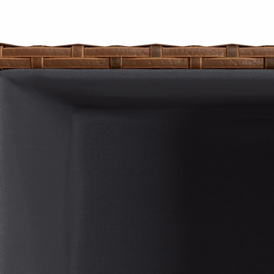 Kõrge pruun polürotangist taimekast riidest kotiga, 30 x 30 x 60 cm – 8