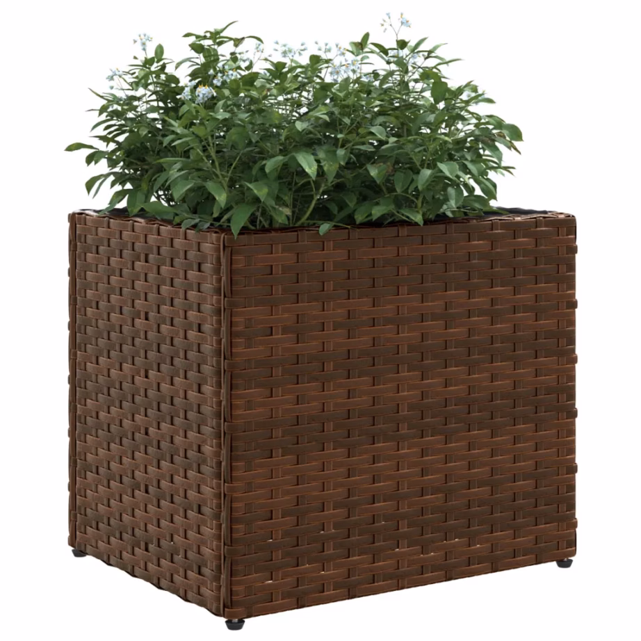 Pruun polürotangist taimekast riidest kotiga, 36 x 30 x 32 cm – 4