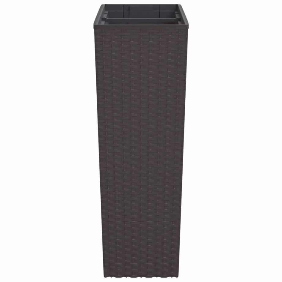 Pruun rotangi välimusega taimekast eemaldatava sisekastiga, 58 x 18 x 50 cm, 12/44 l PP – 5