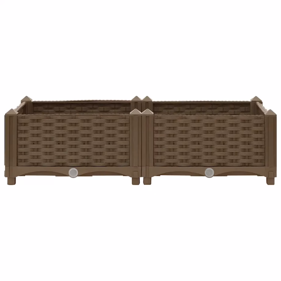 Taimekast aeda ja rõdule, pruun polüpropüleen, 80 x 40 x 23 cm – 4