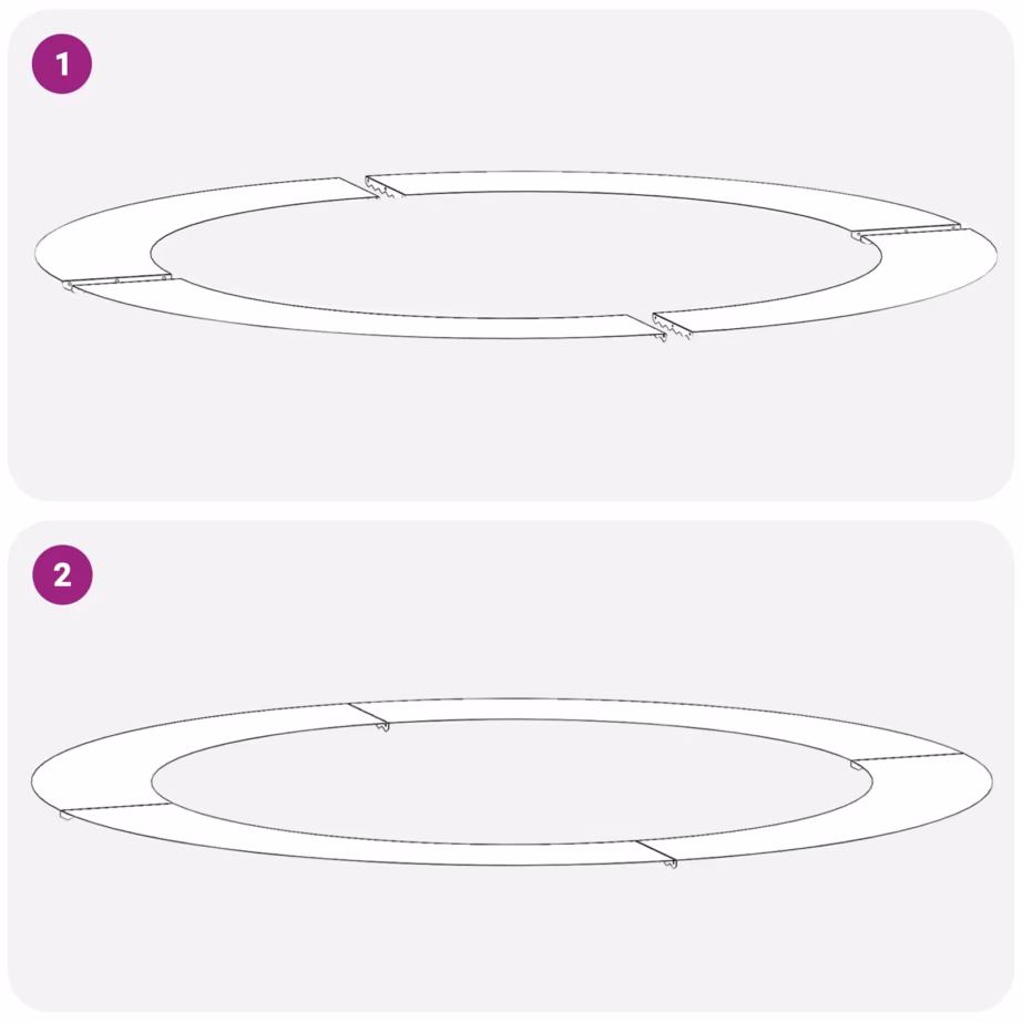 Tasapinnaline dekoratiivne puurõngas, pruun teras, siseläbimõõt 60 cm, 90 x 90 cm – 9