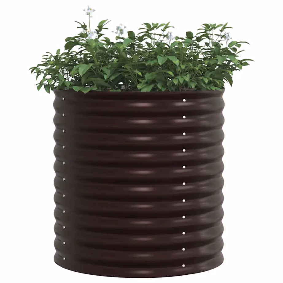 Kõrge terasest aiapeenar, pruun, 80 x 80 x 81 cm – 3