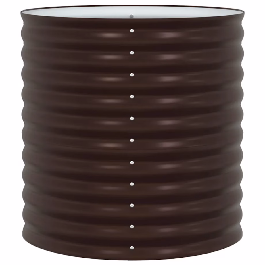 Kõrge terasest aiapeenar, pruun, 80 x 80 x 81 cm – 7