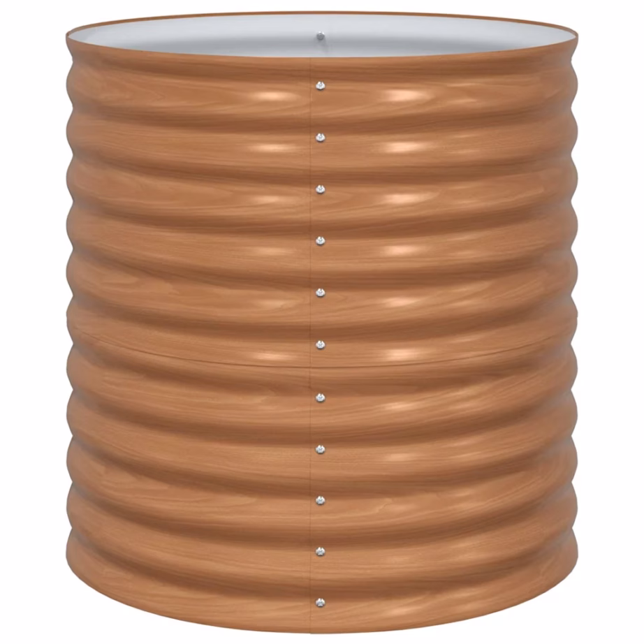 Kõrge aiapeenar, pruun teras, 80 x 80 x 81 cm – 6