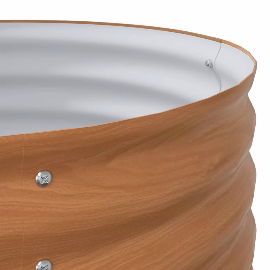 Kõrge aiapeenar, pruun teras, 80 x 80 x 81 cm – 8