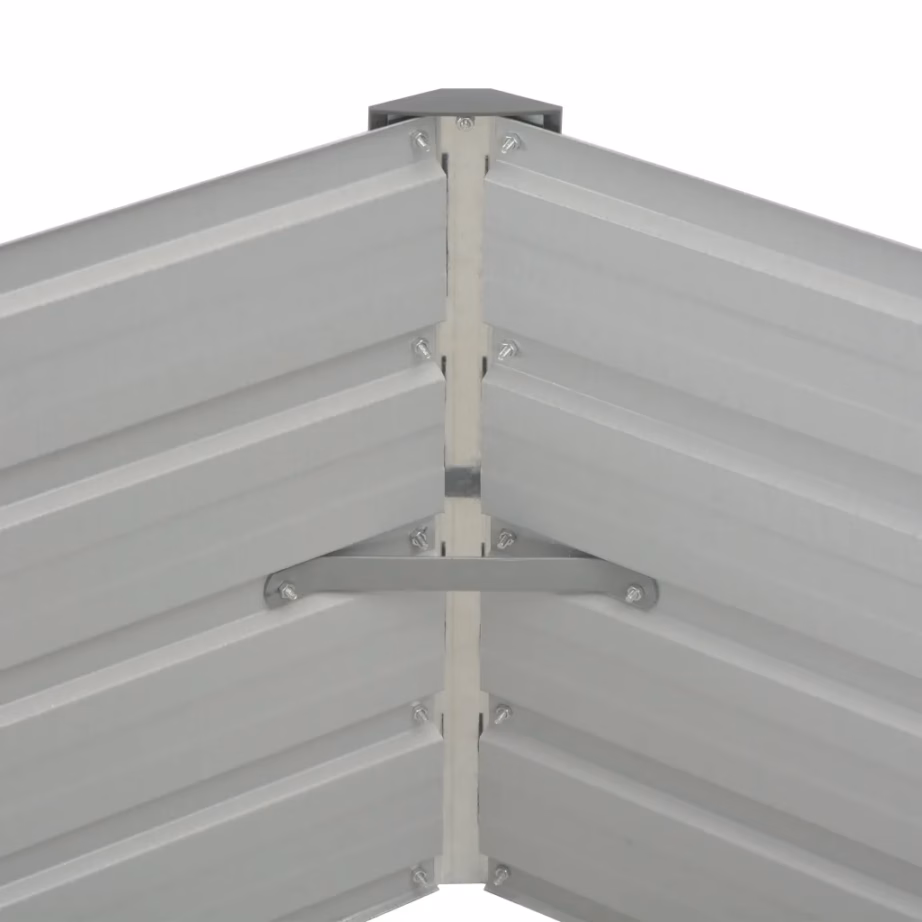 Kuusnurkne kõrgendatud aiapeenar, pruun tsingitud teras, 129 x 129 x 45 cm – 5