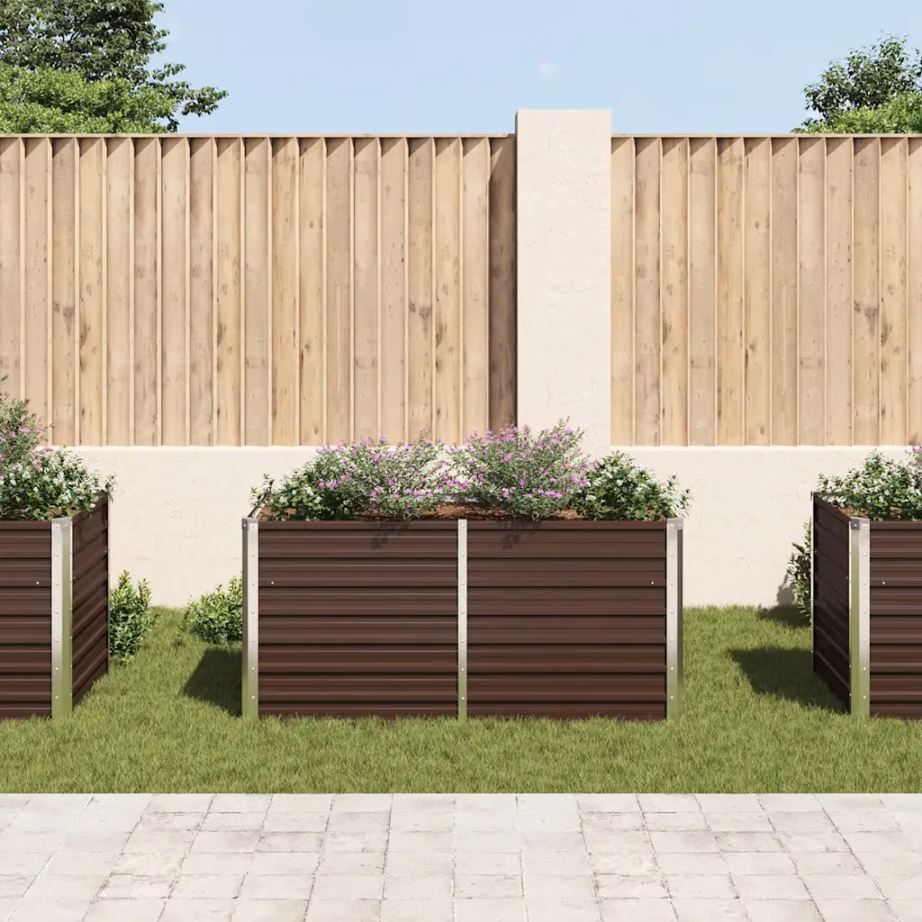 Kõrgendatud peenrakast pruunist tsingitud terasest, 160 x 80 x 77 cm – 3