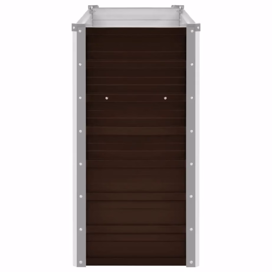 Pruun tsingitud terasest taimelava, 160 x 40 x 77 cm – 5