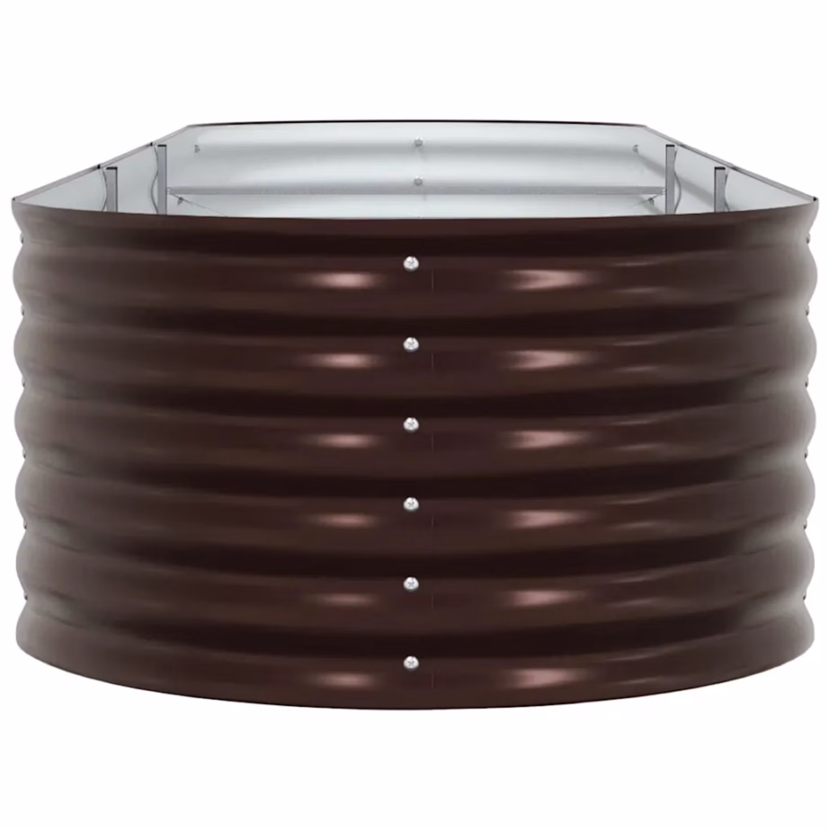 Kõrge peenar aiamaale, pruun teras, 320 x 80 x 44 cm – 6