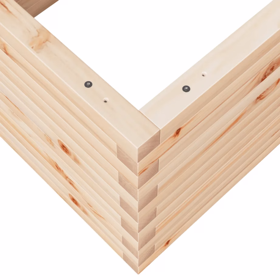 Puidust aia taimekast lilledele ja ürtidele, 110 x 60 x 45,5 cm, töötlemata männipuit – 8