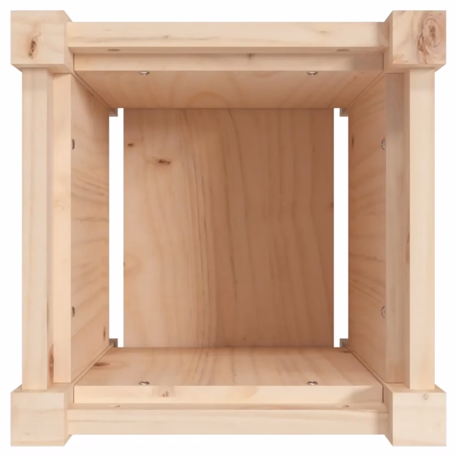 Puidust aia taimekast, töötlemata männipuit, pruun, 31 x 31 x 31 cm – 8