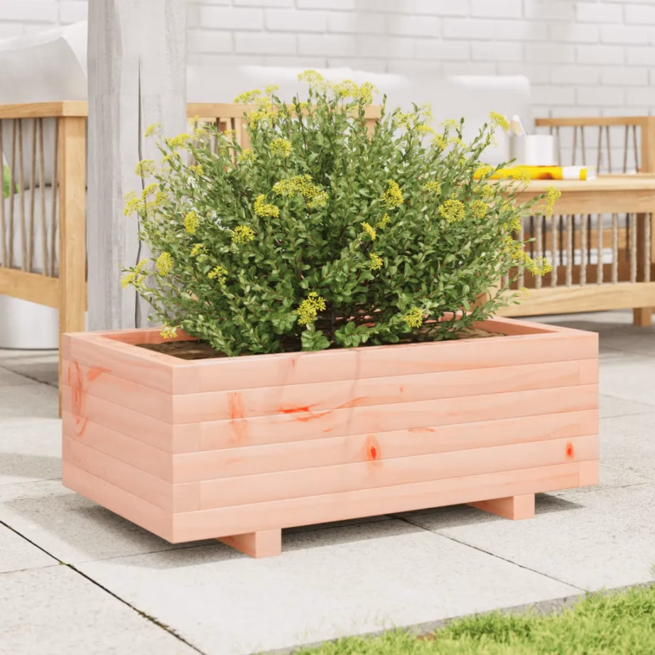 Puidust aia taimekast, ebatsuuga puit, 70 x 40 x 26,5 cm – 3