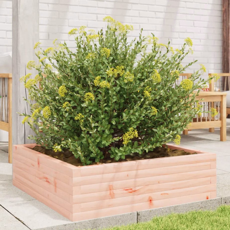 Puidust aia taimekast 80 x 80 x 23 cm, ebatsuuga puit – 3