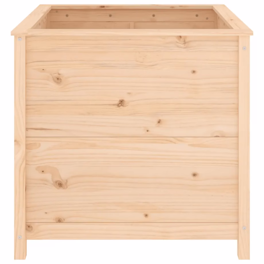 Puidust aia taimekast, töötlemata männipuit, pruun, 82,5 x 82,5 x 78 cm – 4