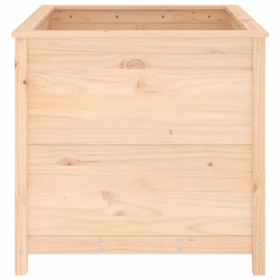 Puidust aia taimekast, töötlemata männipuit, pruun, 82,5 x 82,5 x 78 cm – 5
