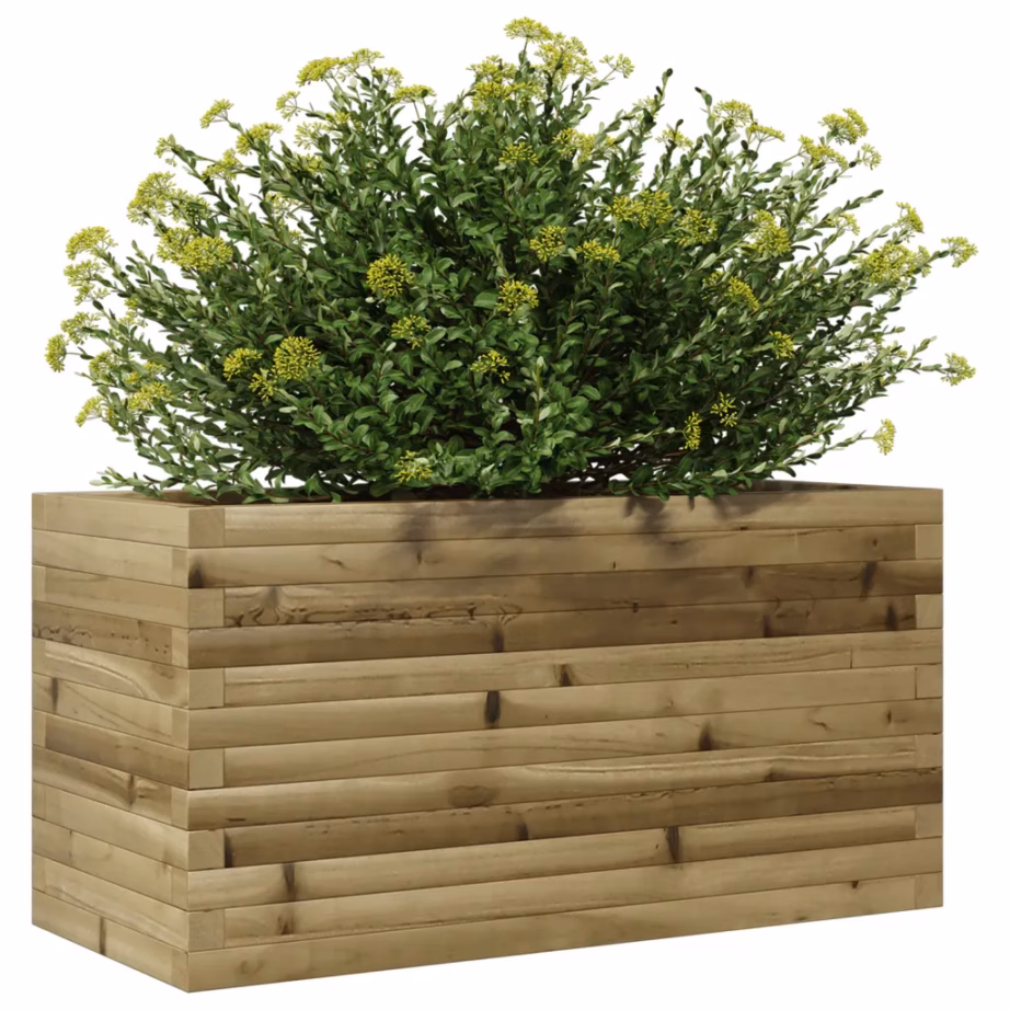Puidust aia taimekast avatud põhjaga, pruun survetöödeldud männipuit, 90 x 40 x 45,5 cm – 4