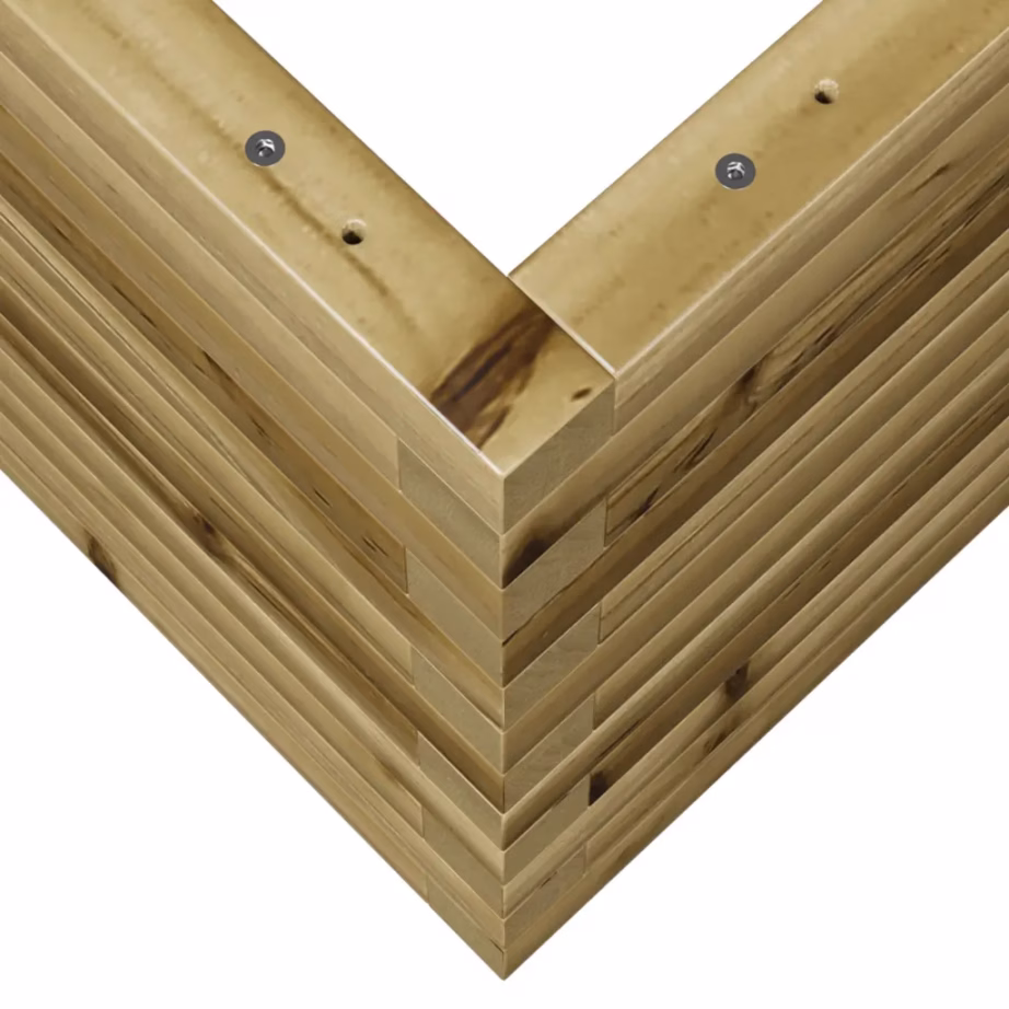 Puidust aia taimekast avatud põhjaga, pruun survetöödeldud männipuit, 90 x 40 x 45,5 cm – 8