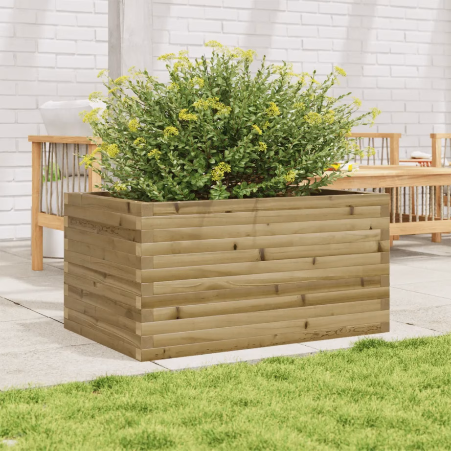 Puidust aia taimekast, 90 x 60 x 46 cm, survetöötlusega immutatud männipuit, pruun – 3