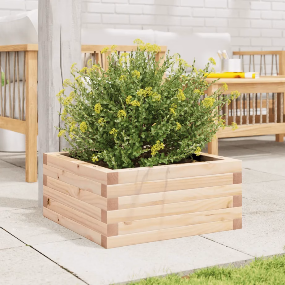 Männipuidust aia taimekast, pruun, 50 x 50 x 23 cm – 3