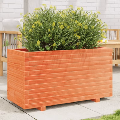 Aia taimekast vahapruunist männipuidust, 90 x 40 x 49,5 cm