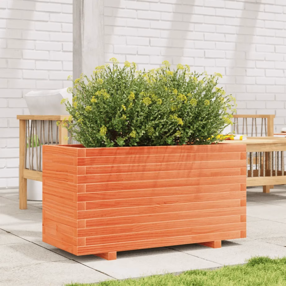 Aia taimekast vahapruunist männipuidust, 90 x 40 x 49,5 cm – 3