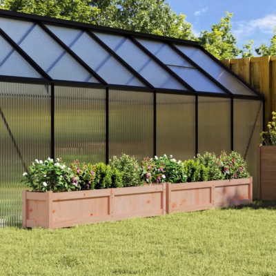 Puidust aia taimekastid 2 tk, töötlemata ebatsuuga puit, 150 x 31 x 31 cm