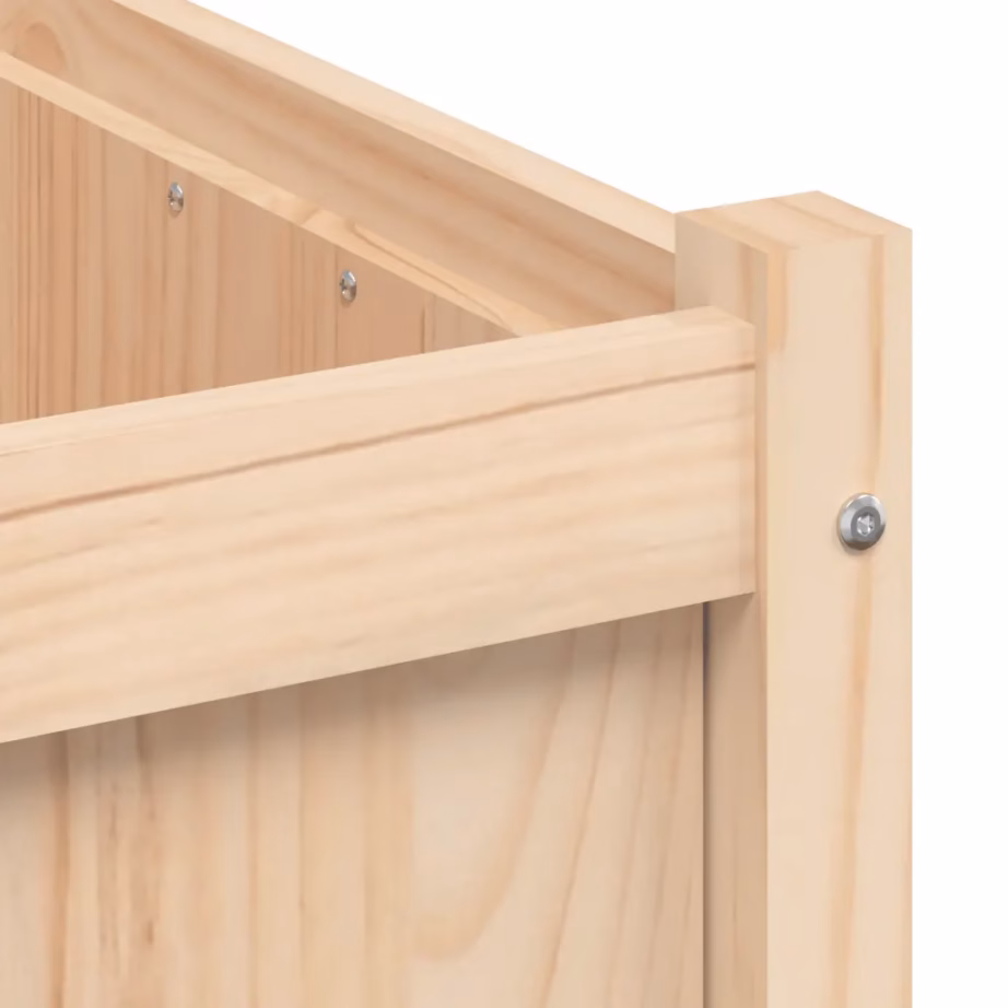 Puidust aia taimekastid 2 tk, töötlemata männipuit, 60 x 60 x 60 cm – 10